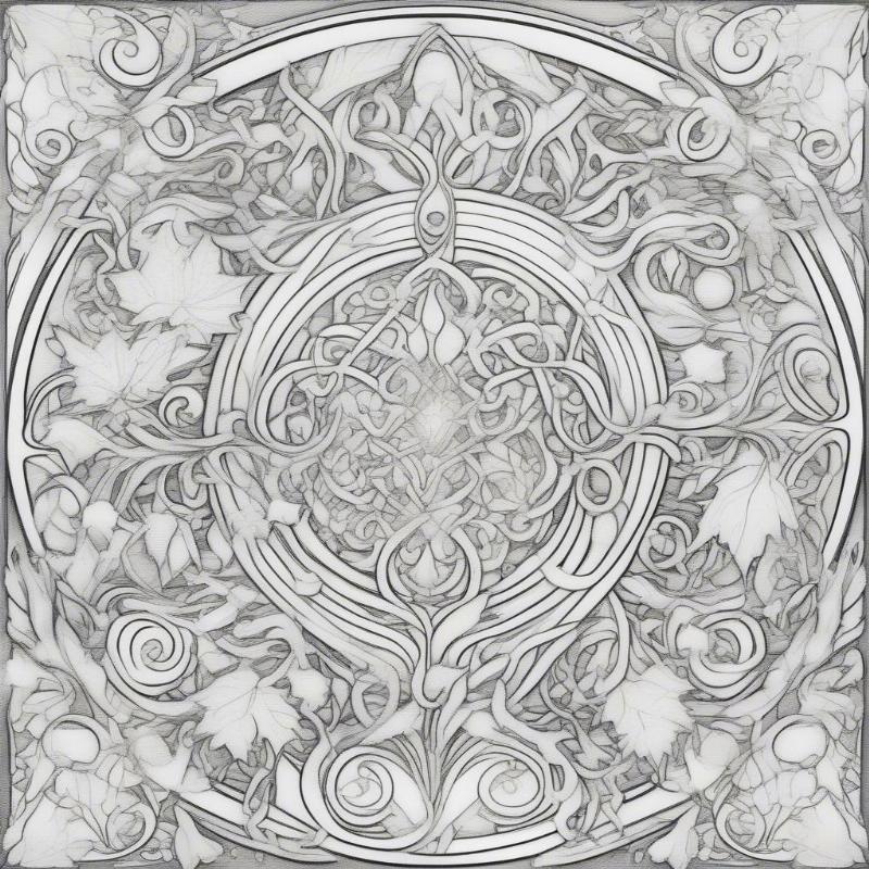 Advanced Wand Coloring Page with Intricate Details