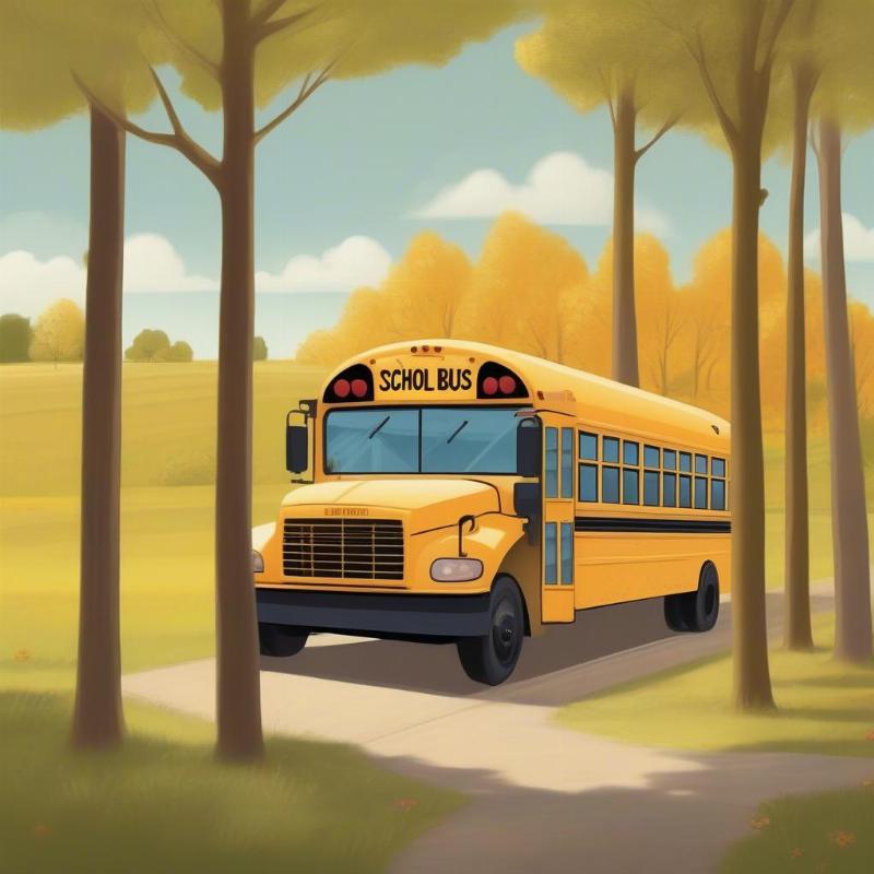 Back to School School Bus Coloring Page