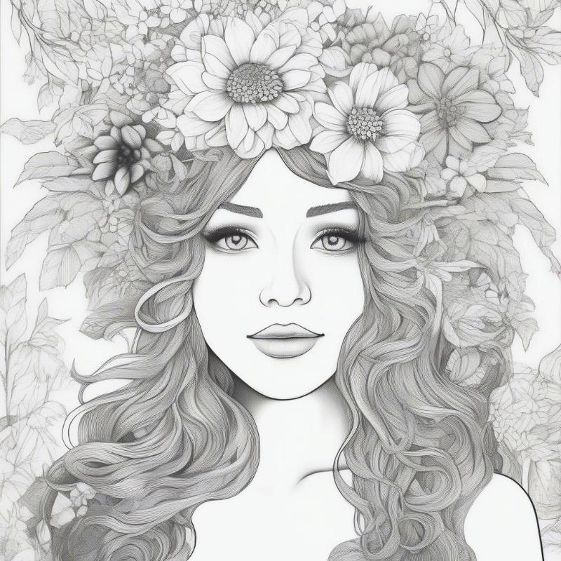 Flower Crowns Coloring Pages: Unleash Your Inner Artist