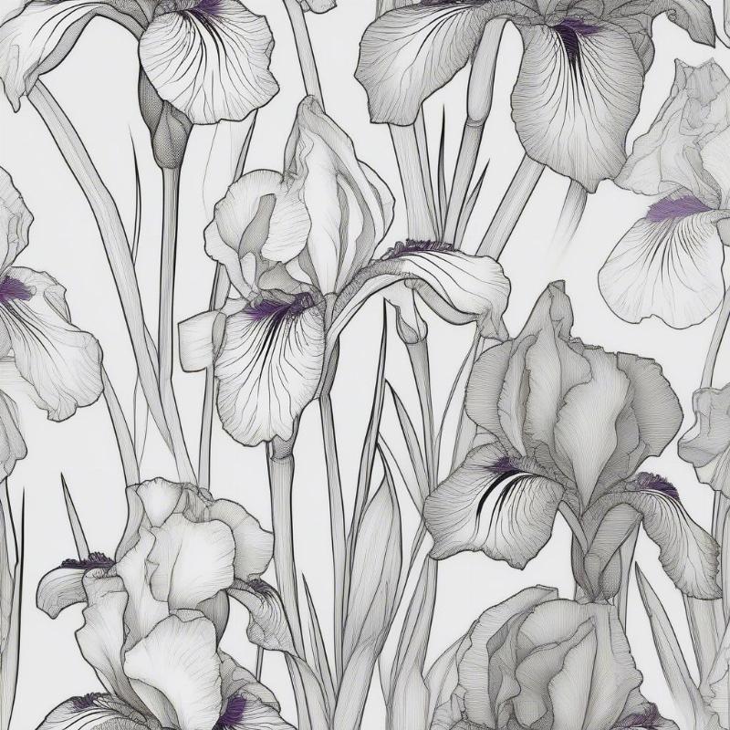 Irises Coloring Pages: Unleash Your Inner Artist