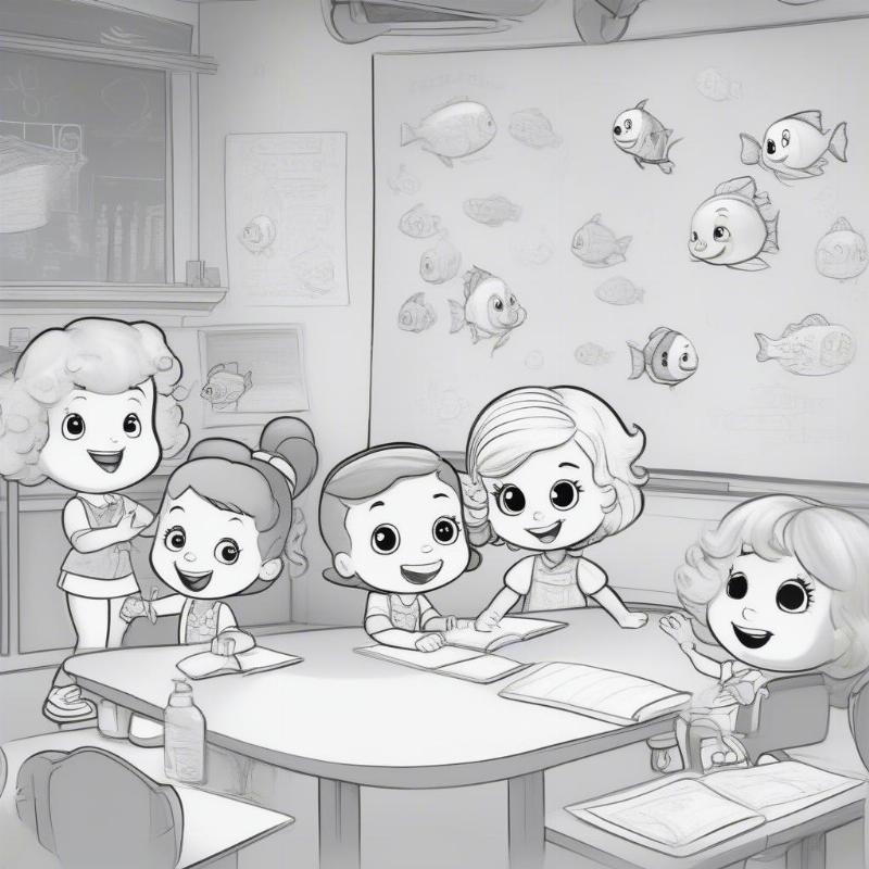 Dive into the Bubble Guppies Coloring Page World