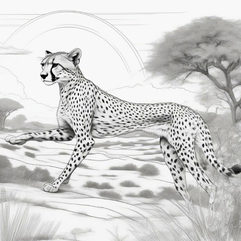 Cheetahs Coloring Pages: Fun, Creativity, and Relaxation in Every Stroke