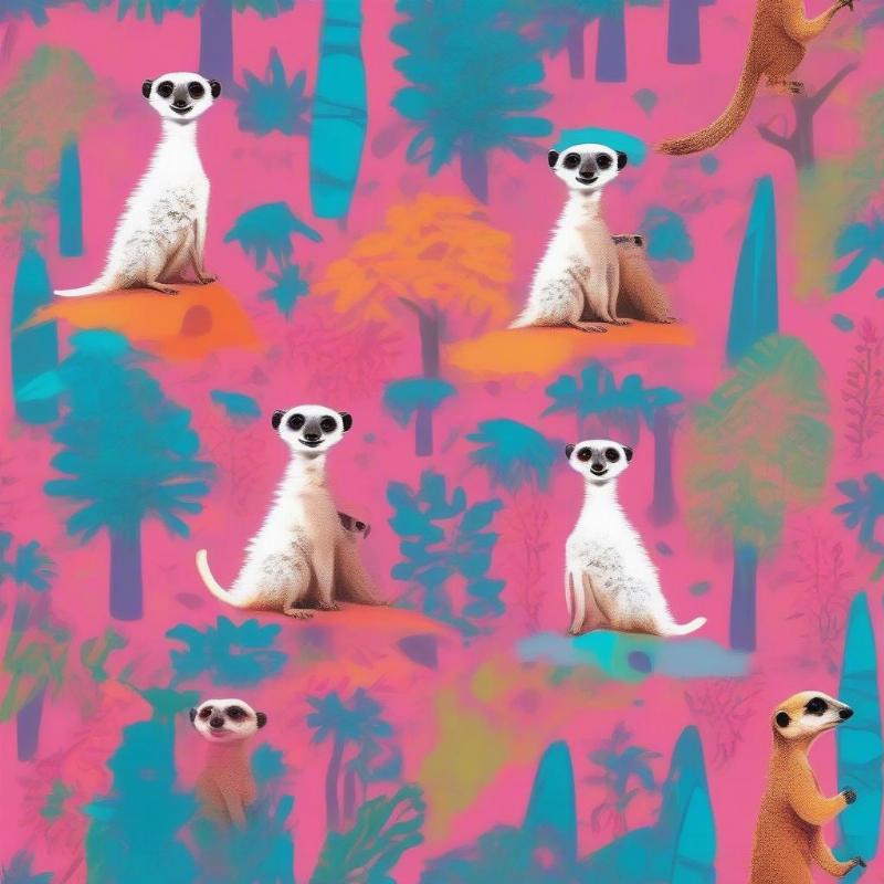 Fun creative coloring ideas with meerkats group picture