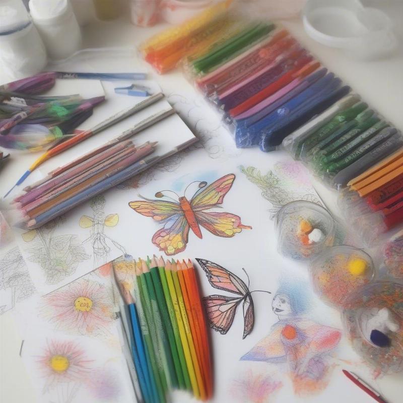 Coloring Supplies for Butterfly Fairy Art