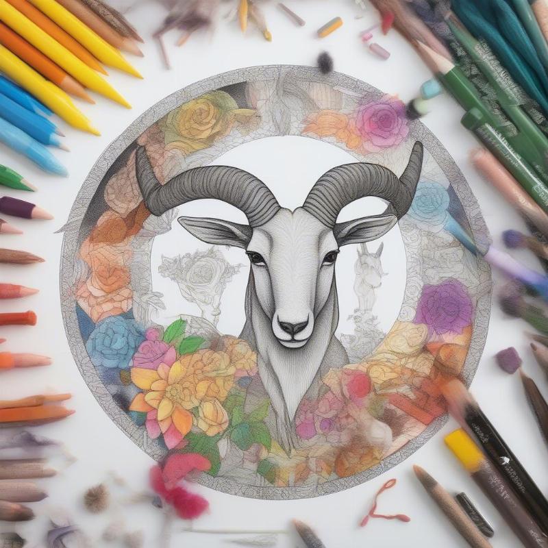 Coloring Tools for Capricorn Page