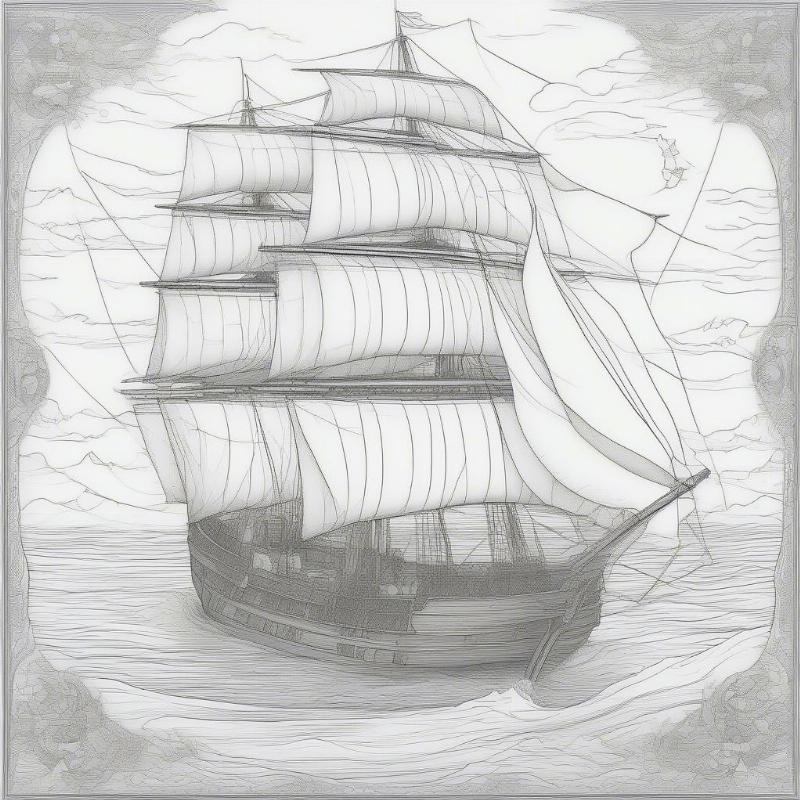 Columbus Ships Coloring Page