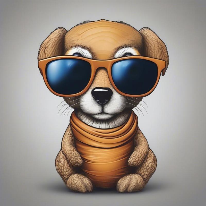 Cool Peanut with Sunglasses Coloring Page