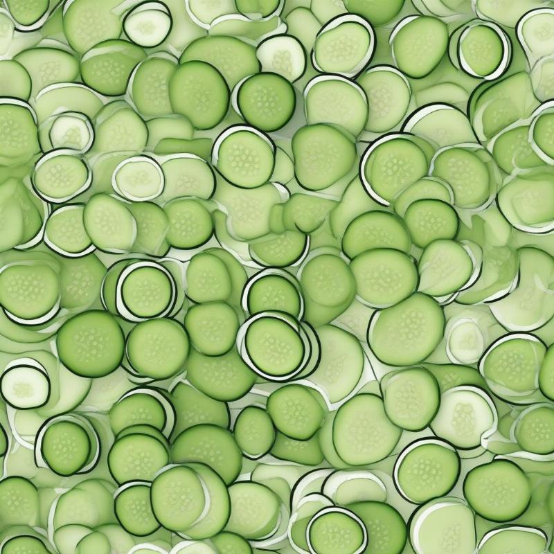 Cucumber Slices Coloring Page for Pattern Practice