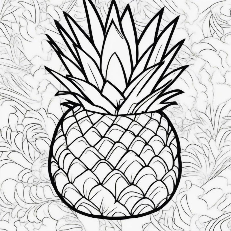 Pineapple Coloring Pages: A Tropical Treat for Your Creativity