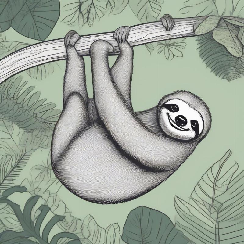 Sloth Coloring Pages: A Relaxing and Creative Journey