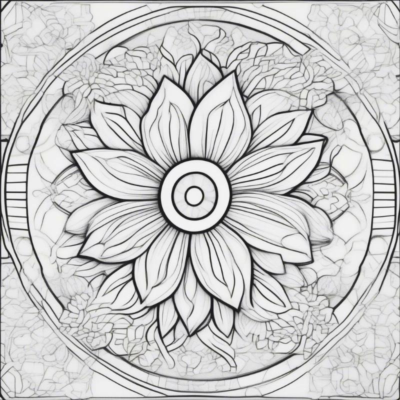 Daisy Chrysanthemum Coloring Design