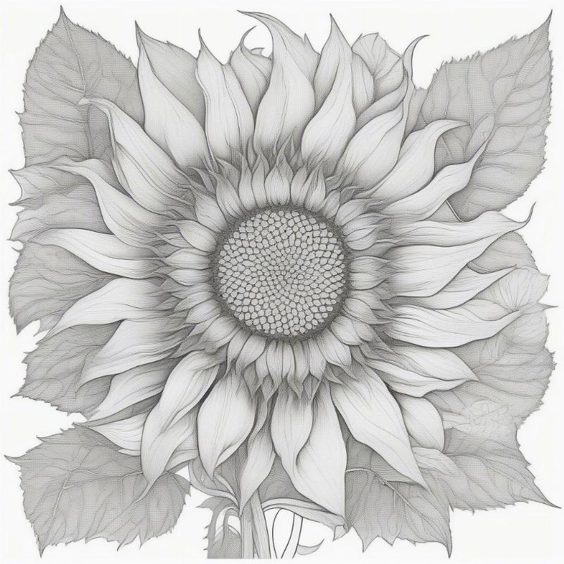 Sunflowers Coloring Pages: A Ray of Sunshine for Your Creativity