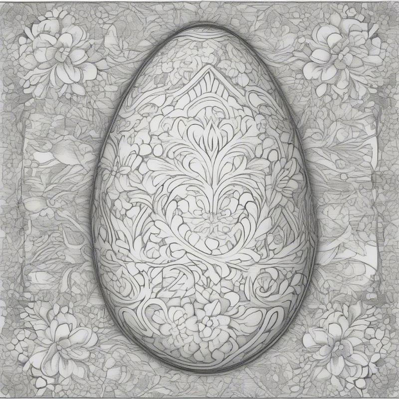 Intricate Easter Egg Coloring Page