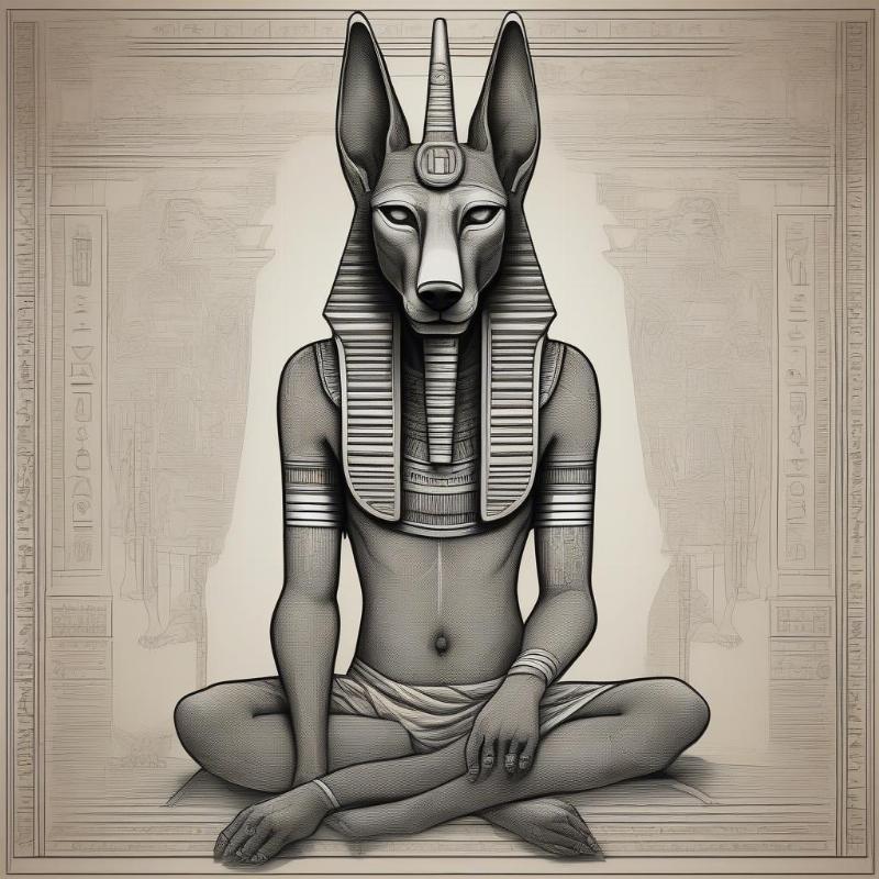 Mythology Coloring Page: Egyptian Mythology Scene