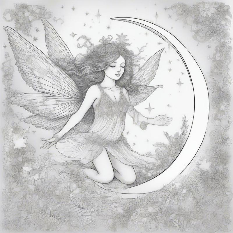 Fairy in Flight Coloring Page