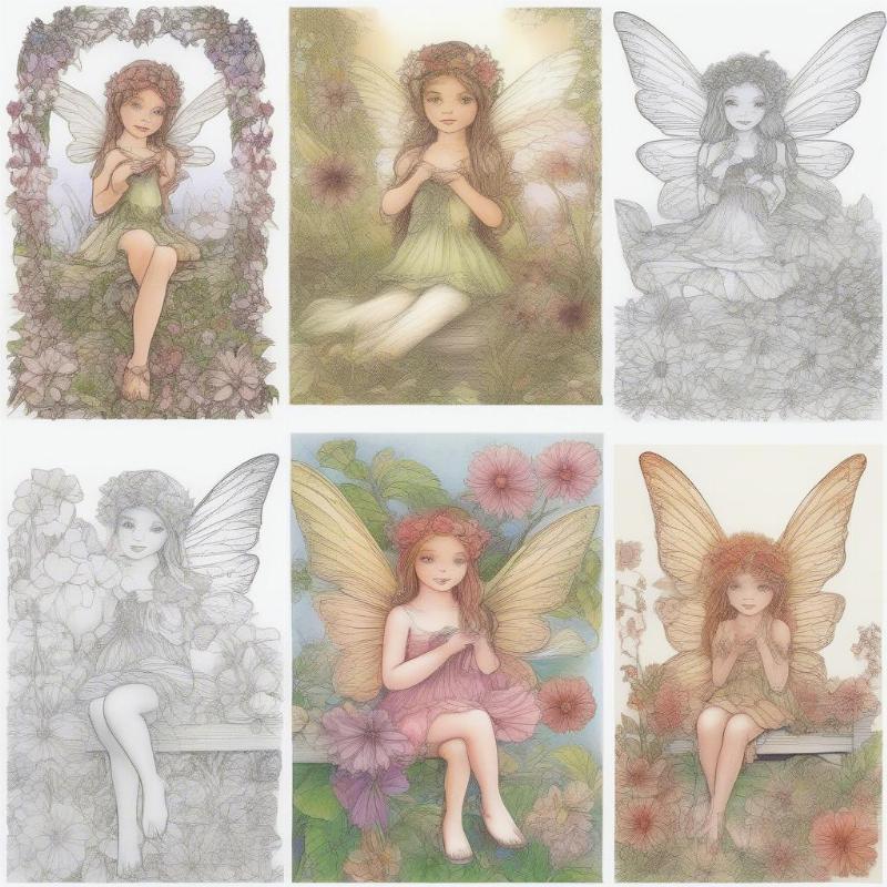 Variety of Flower Fairies Coloring Pages Collection