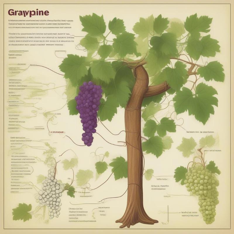 Educational Grape Diagram Coloring Page