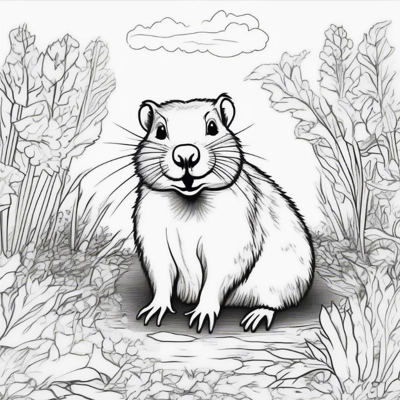 Groundhogs Coloring Pages: Relax, Create, and Celebrate Groundhogs Day