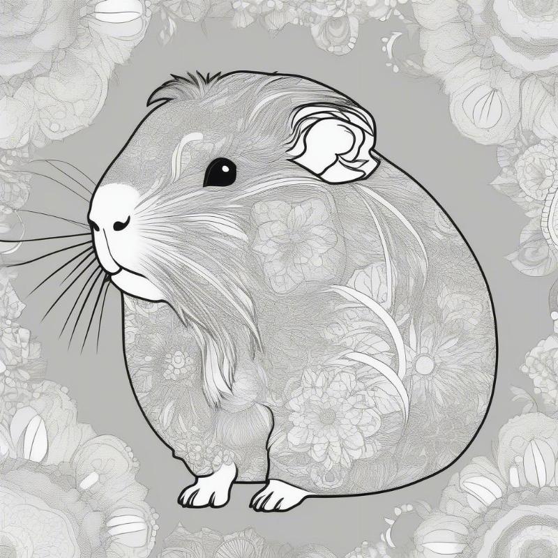 Guinea Pig Coloring Pages: A Creative and Relaxing Hobby