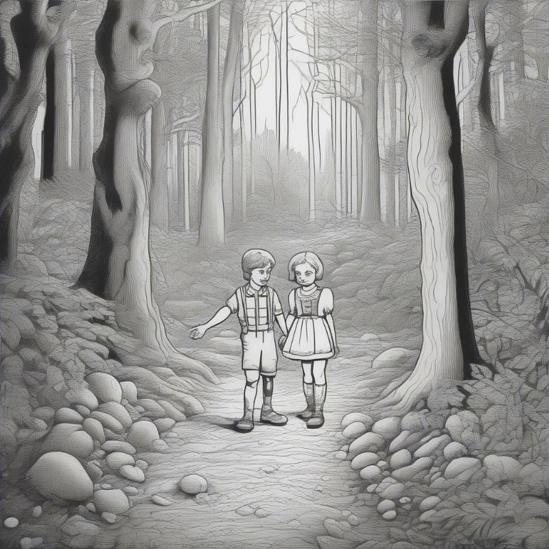 Hansel and Gretel Coloring Page: A Sweet Treat for Creative Minds