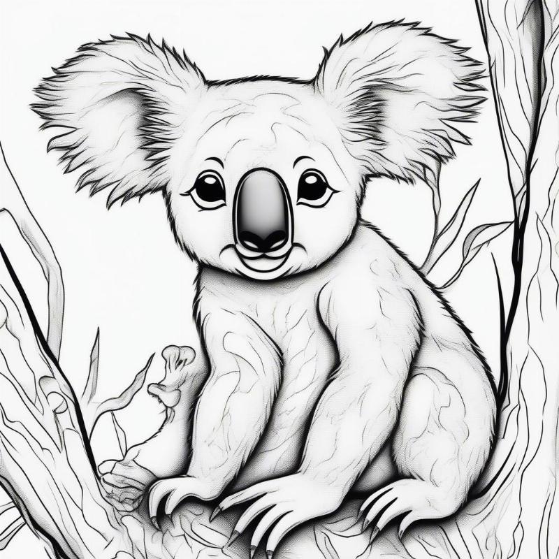 Adorable Koalas Coloring Pages: Unleash Your Inner Artist