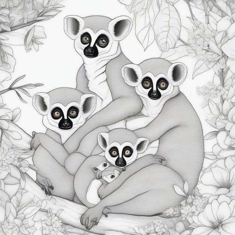 Discover the Joy of Lemur Coloring Pages: A Fun and Relaxing Activity for All Ages