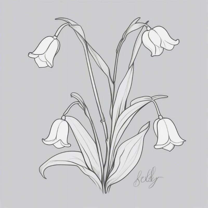 Lily of the Valley Coloring Pages: A Delicate Delight