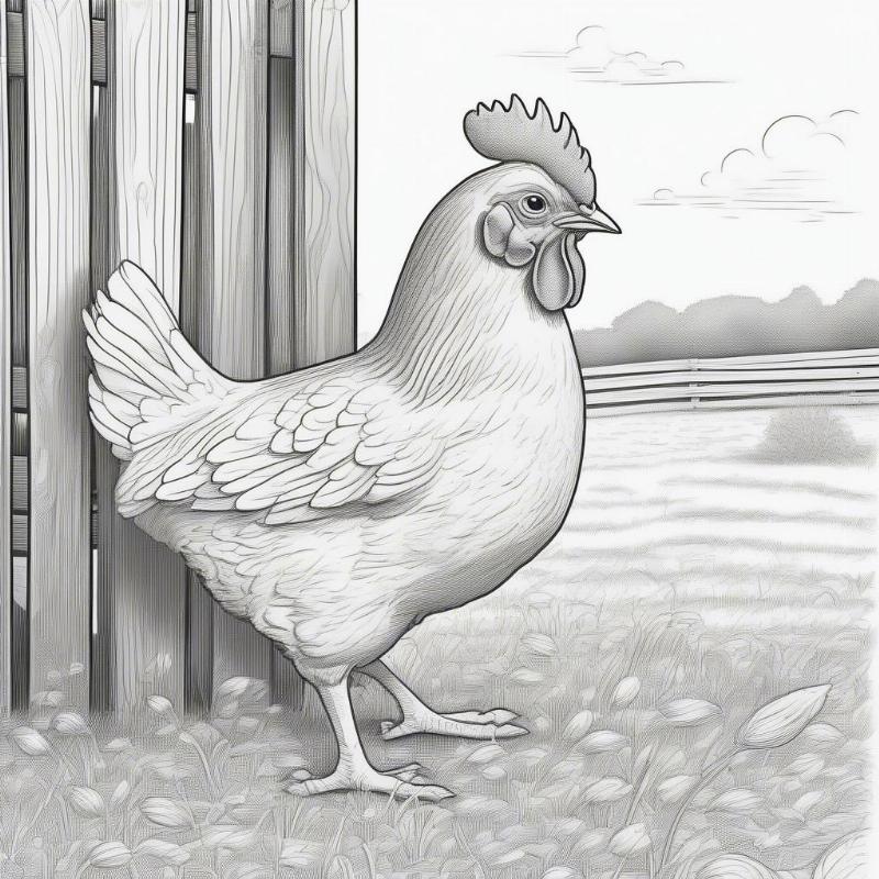 Little Red Hen Coloring Page: A Fun and Educational Activity