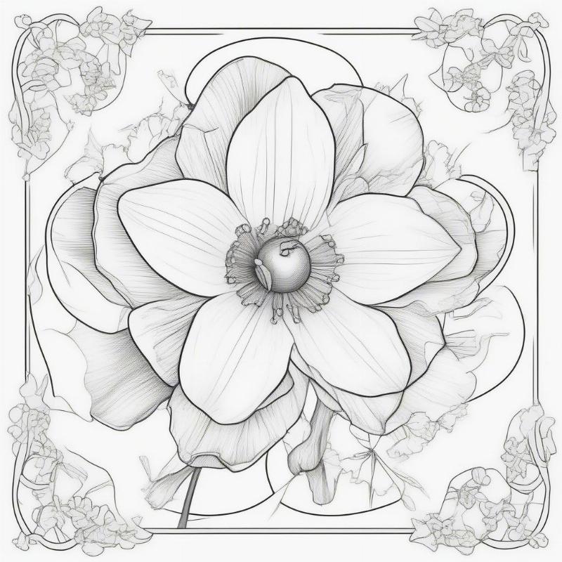 March Birth Month Coloring Page