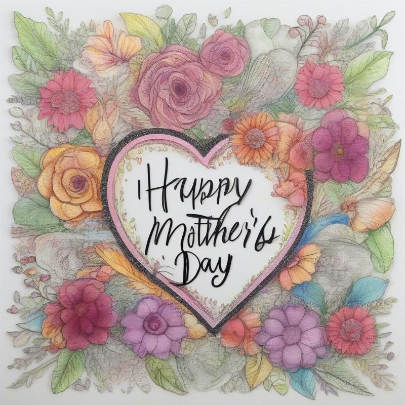 Mother's Day Coloring Card