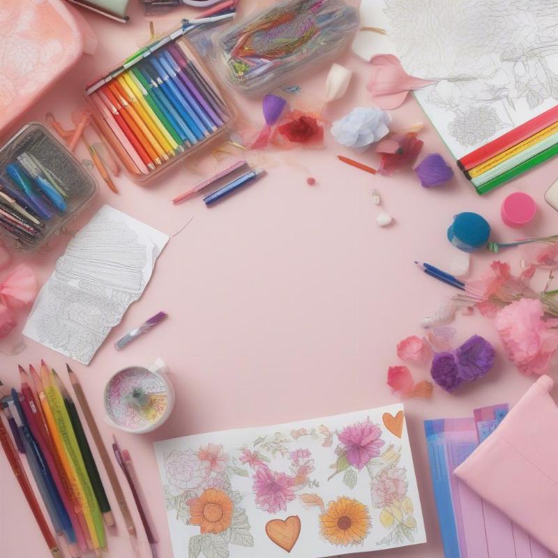 Mother's Day Coloring Supplies