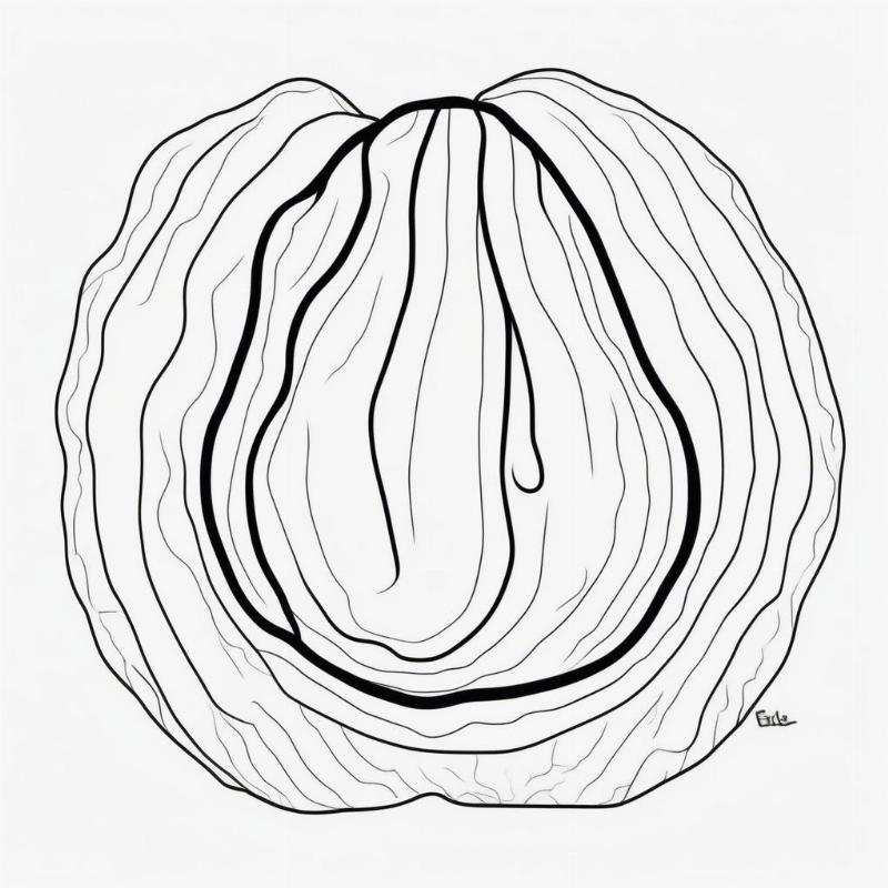 Simple Peanut Coloring Sheet