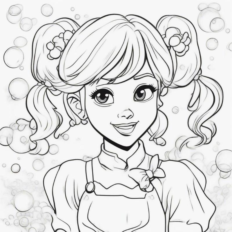 Powerpuff Girls Individual Portraits Coloring Page