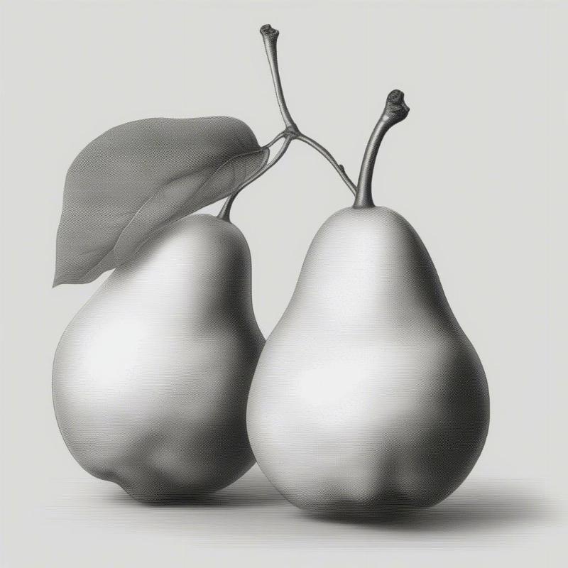 Realistic Bartlett Pear Coloring Page