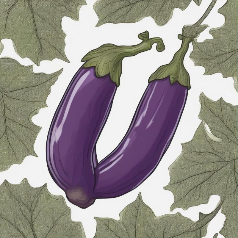 Realistic Eggplant Face Coloring Page