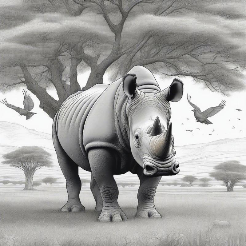 Explore the World of Rhinoceros Coloring Pages: Creative Fun for All Ages