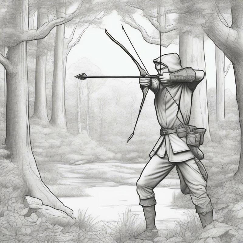 Robin Hood Coloring Page: Unleash Your Inner Outlaw