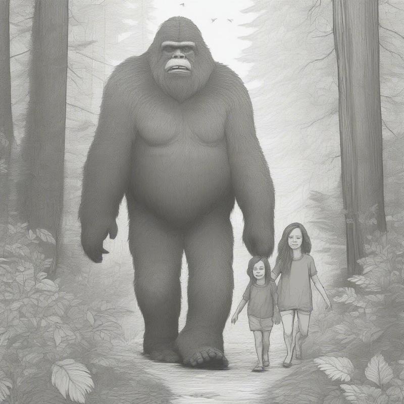 Sasquatch (Bigfoot) Coloring Page: Unleash Your Inner Cryptozoologist