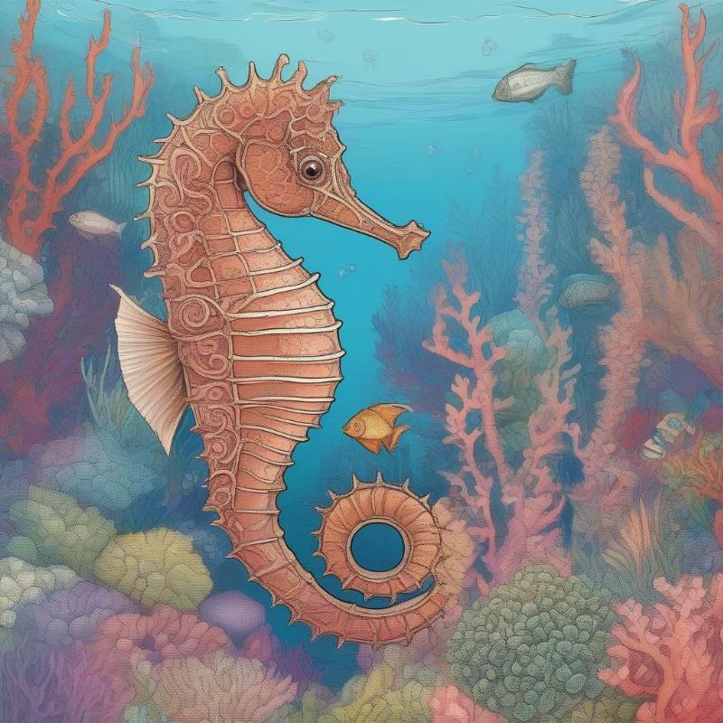 Dive into Creativity: Explore the Magic of Seahorses Coloring Pages