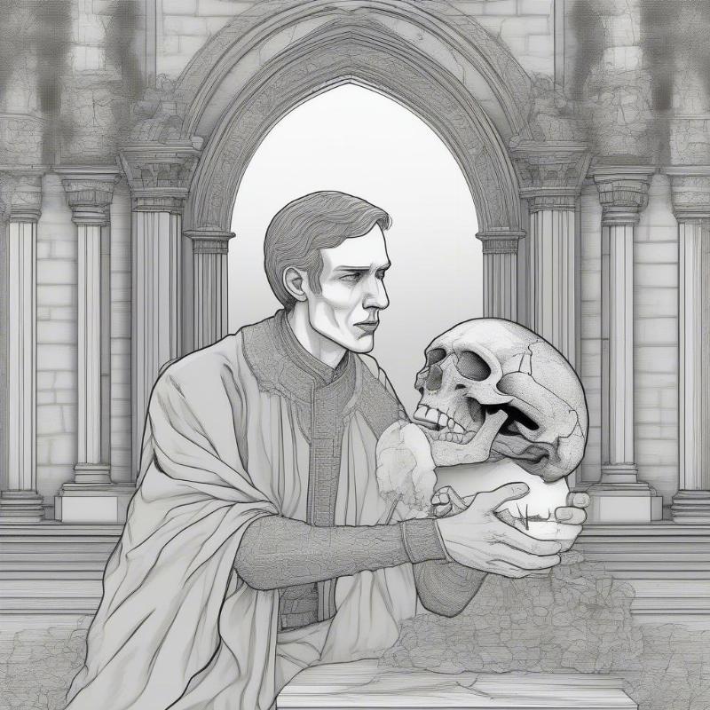 Dramatic Hamlet Coloring Page