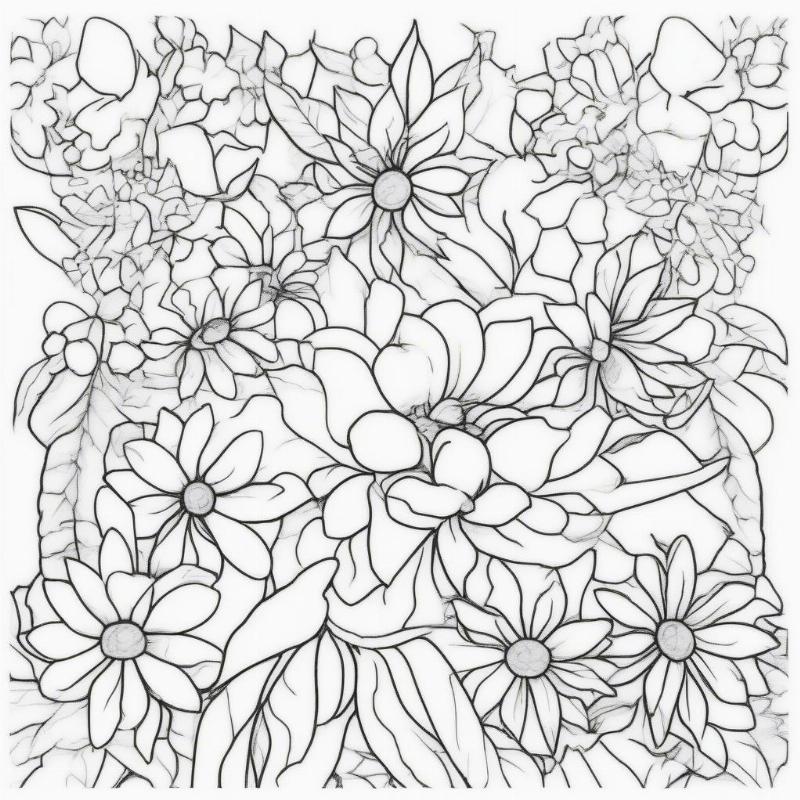 Easy Flower Crown Coloring Sheet for Kids