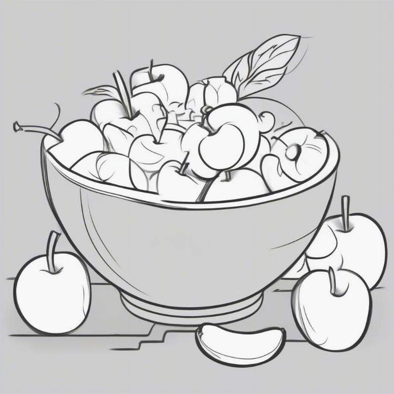 Fruit Bowl Coloring Pages: A Sweet and Colorful Treat