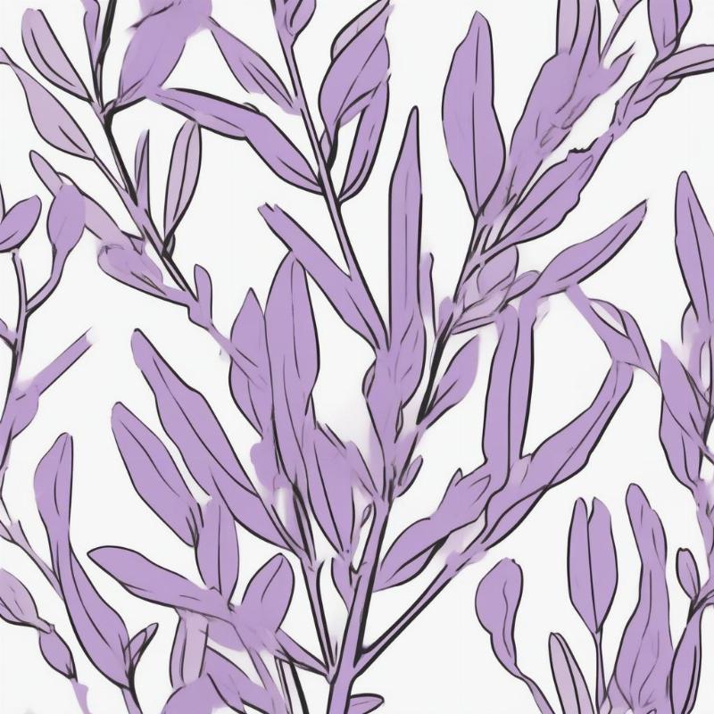 Simple Lavender Sprig Coloring Page: Easy design for beginners