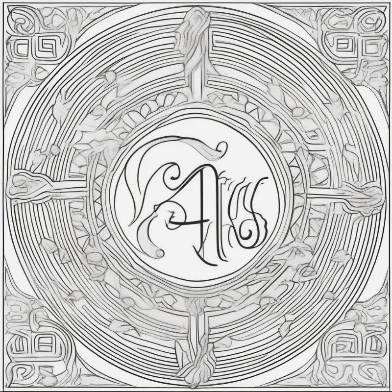 Simple Virgo Glyph Coloring Page