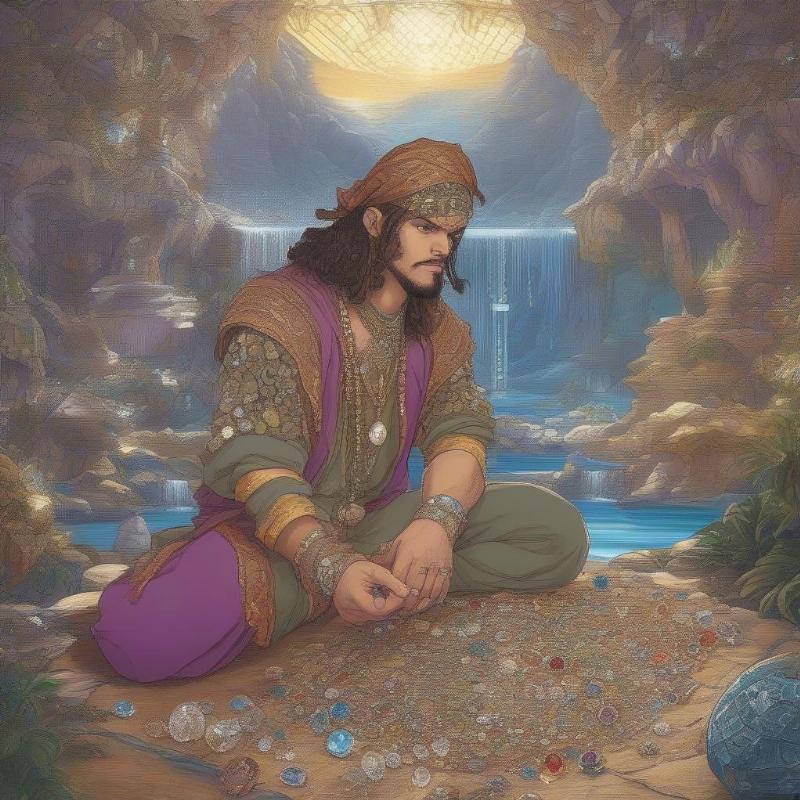 Sinbad in the Valley of Diamonds Coloring Page