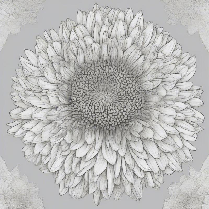 Spider Chrysanthemum Coloring Page