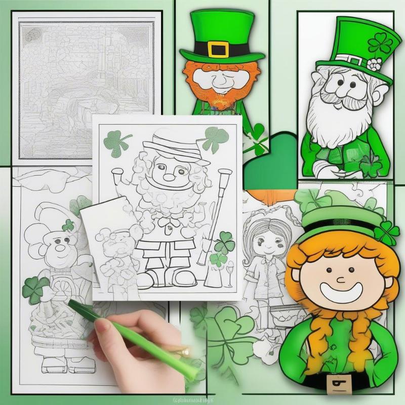 Saint Patrick's Day Coloring Finished Projects