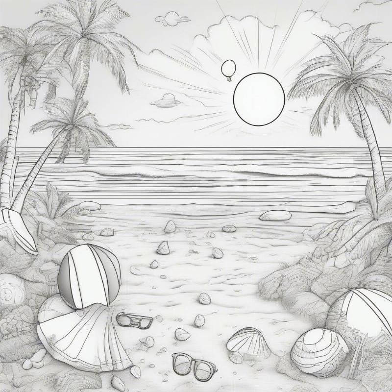 Summer Doodle Coloring Page: Unleash Your Creativity