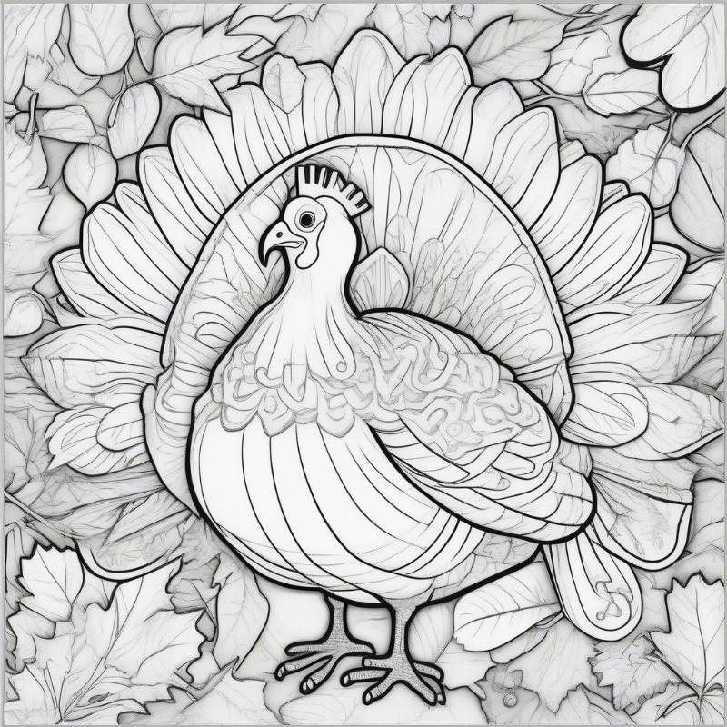 Thanksgiving Turkey Coloring Page