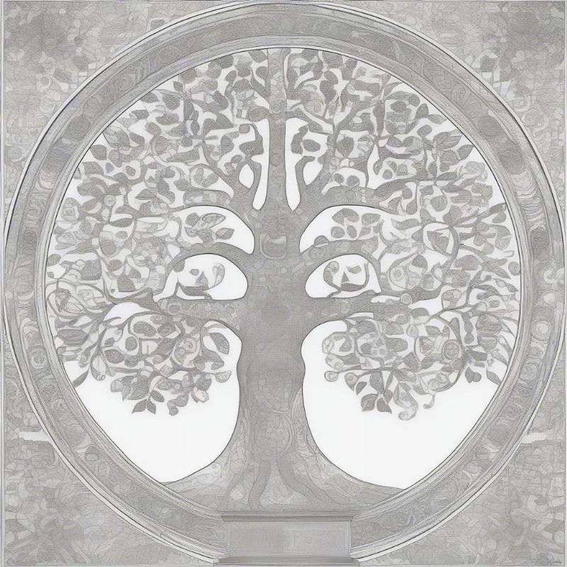 Tree of Life Coloring Page - Central Trunk